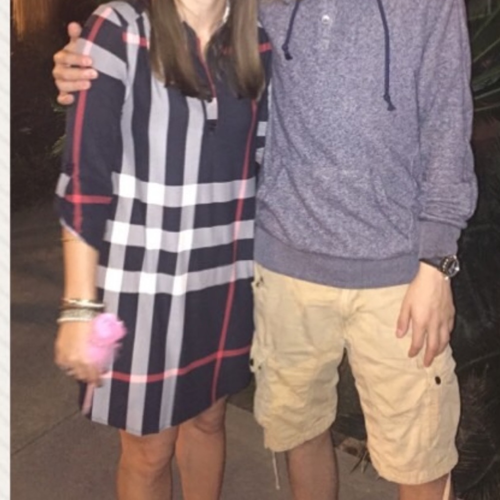 Plaid dress.